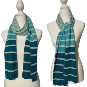 Merona Teal Knit Rabbit Hair Blend Winter Scarf